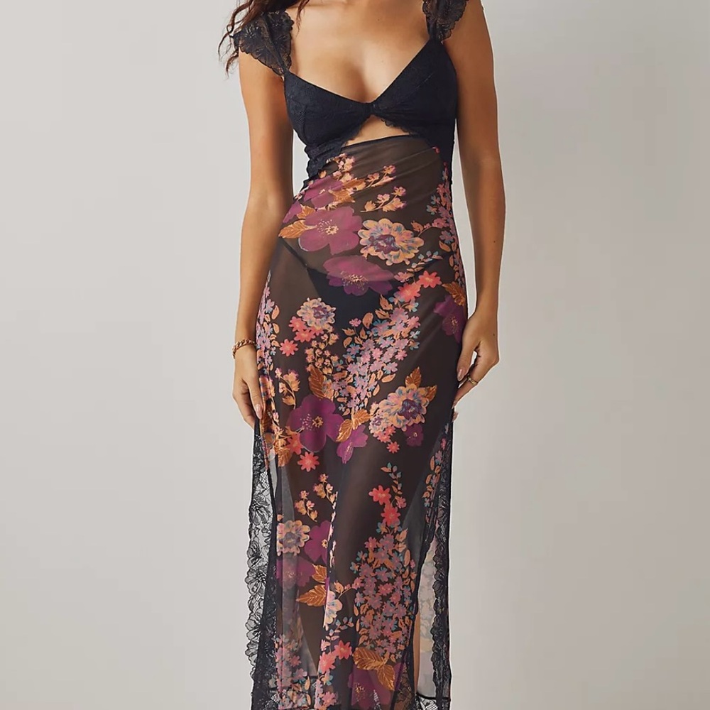 Free People suddenly fine maxi slip floral dress